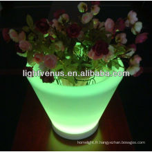 led illuminer pots de planteur de fleurs couleur changeant conduit éclairage de pot de fleurs